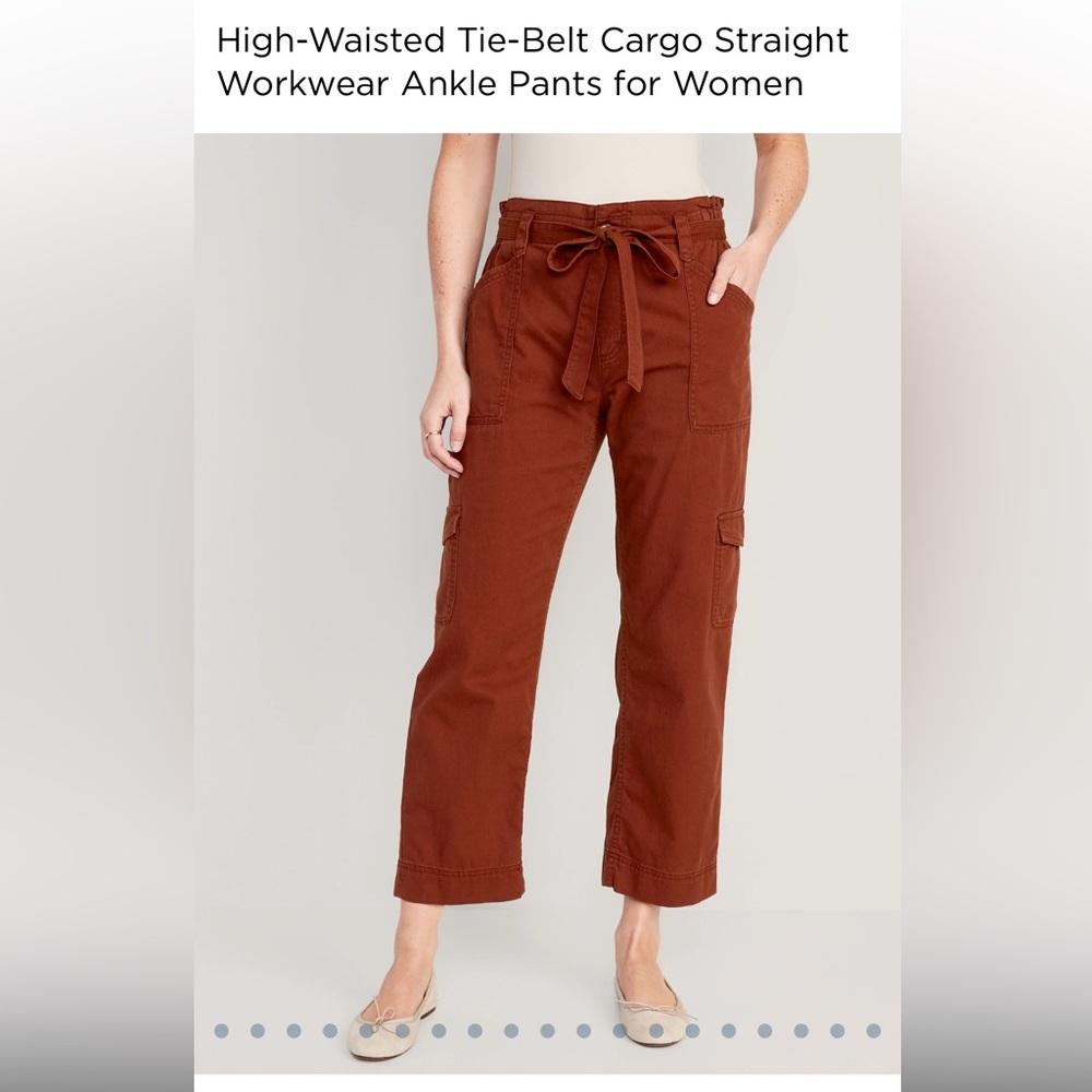 Old Navy cargo pants in rust